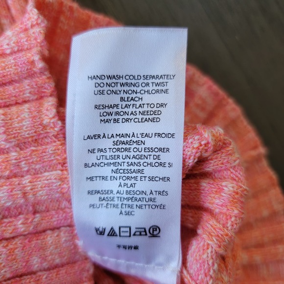 Anthropologie‎ Pink Knit High-Neck Pullover Stretch Tank Top Size Small - Picture 8 of 10